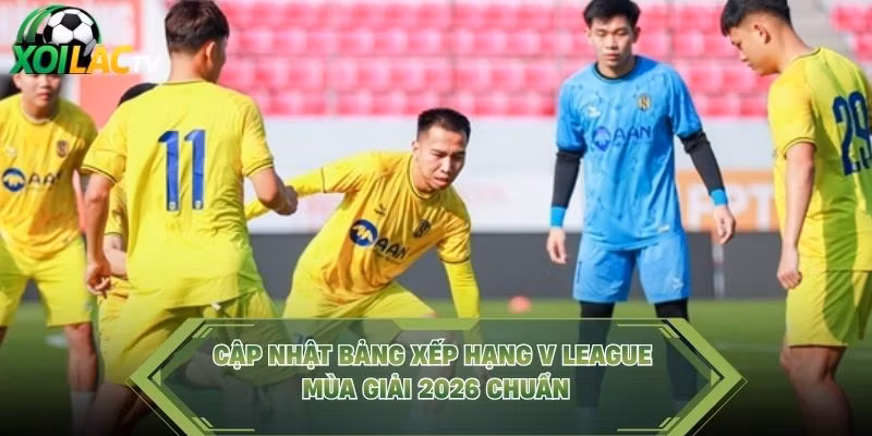 Cập nhật bảng xếp hạng V League mùa giải 2026 chuẩn