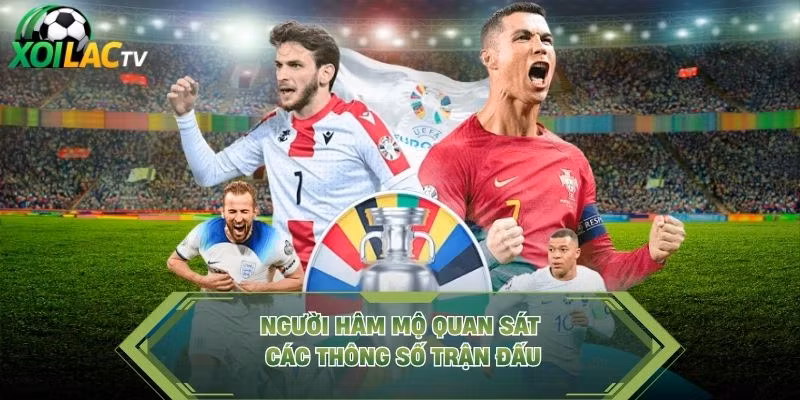 Người hâm mộ quan sát các thông số trận đấu